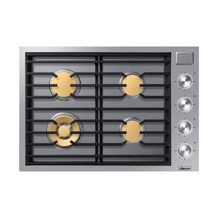 Dacor - Contemporary 30" Built-In Gas Cooktop with 4 burners with SimmerSear, Liquid Propane Convertible - Silver Stainless Steel