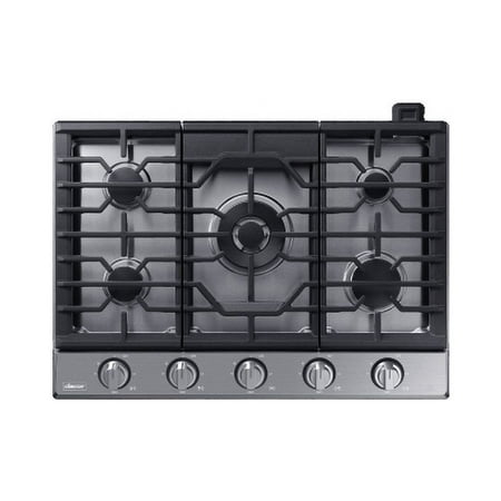 Dacor - Transitional 30" Built-In Gas Cooktop with 6 burners and SimmerSear™, Liquid Propane Convertible - Silver stainless steel