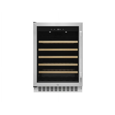 Dacor - 46-Bottle Built-In Dual Zone Wine Cooler, Handle Sold Separately - Stainless Steel