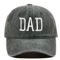 thumbnail image 1 of Men's Washed Distressed Baseball Cap, DAD Embroidered Pigment Dyed Cotton Dad Hat, Adjustable Casual Cap for Father's Day Gift, 1 of 4