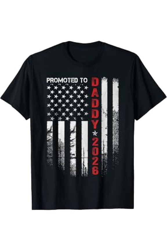 Dad 2026 Promoted To Daddy Est 2026 New Dad 2026 T-Shirt