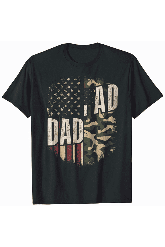 Dad 4th of July American Flag Daddy Dad USA T-Shirt