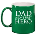 thumbnail image 1 of Dad A Son's First Hero Ceramic Coffee Mug Tea Cup Gift for Father From Son, Gift For Dad (11oz Green), 1 of 1