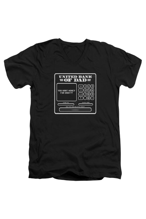 - Dad Aka Atm - Slim Fit V Neck Shirt - Large