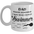 thumbnail image 1 of Dad Always Remember I Was Your Fastest Swimmer Coffee Mug Gift Idea For New Dad, Daddy Father From Daughter Son Baby Lover Tea Cup Father's Day Chri, 1 of 2