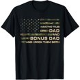 thumbnail image 1 of Dad And Bonus Dad Father's Day Stepdad T-Shirt, 1 of 4