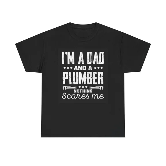 Dad And Plumber Funny Retro Work Humor Graphic Cotton Unisex T-Shirt up to size 5XL