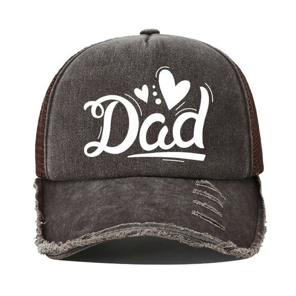 Dad Baseball Cap Outdoor Casual Sunshade Mesh Cap DAD Print Trendy Duckbill Cap