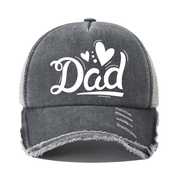 Dad Baseball Cap Outdoor Casual Sunshade Mesh Cap DAD Print Trendy Duckbill Cap