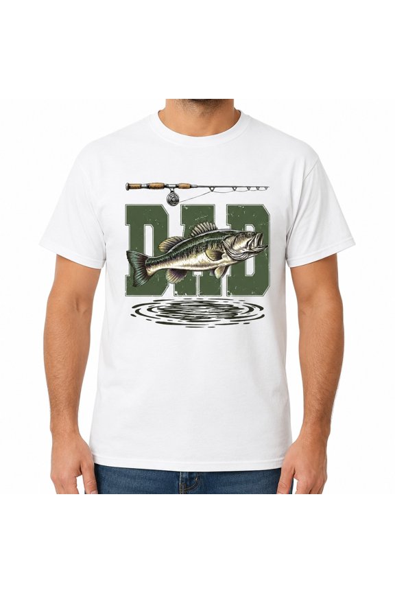 Dad Bass Fishing T-Shirt, Unisex Classic Fit Tee for Anglers