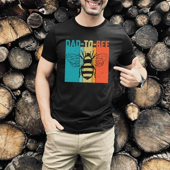 Dad to Bee Shirt | Best Dad Shirt | Papa Shirt| Father's Day Gift | Gift For Father | Dad Gift| Short Sleeve Tee Father's Day Shirt| (Colors:Dark Grey Heather; Sizes:M;)