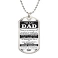 thumbnail image 1 of Dad Bereavement Gift, My Dad My Hero, Loss of Dad, Dad Birthday Gift Father Loss, Memorial Necklace, Remembrance Necklace - Graphic Military Dog Tag Necklace (Optional Personalized Engraving), 1 of 5