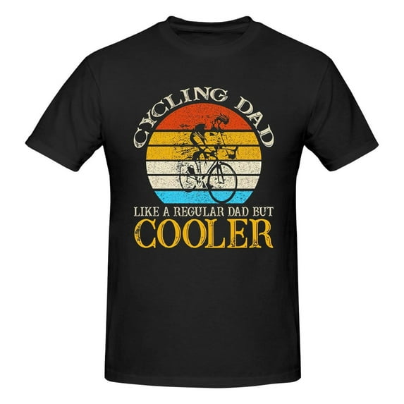 Dad Bike Rider & Cyclist Father'S Day Men'S Basic Short Sleeve T-Shirt Black 3x-Large