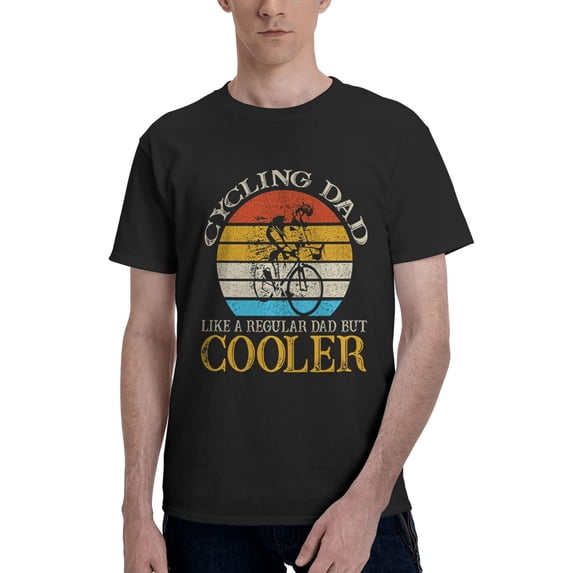 Dad Bike Rider & Cyclist Father'S Day Men'S Basic Short Sleeve T-Shirt Black Xx-Large