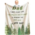 thumbnail image 1 of Dad Birthday Gift Blanket,Birthday Gifts for Dad Who Wants Nothing,Dad Gifts from Daughter and Son,Dad Blanket(Dad), 1 of 6