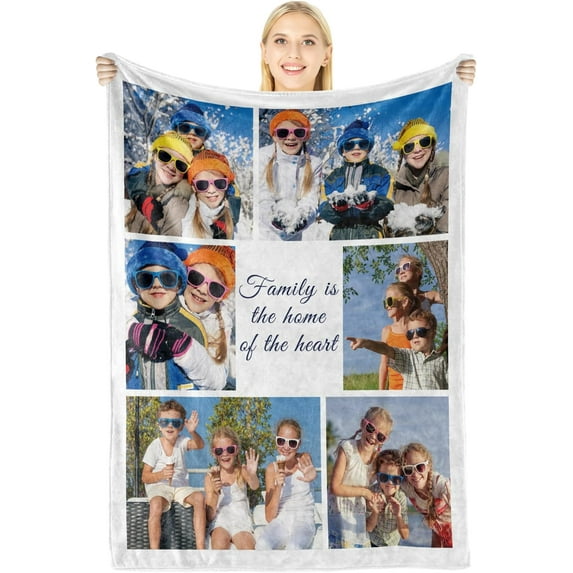 Dad Birthday Gifts, Personalized Blanket with Photo and Text, Personalized Gifts for Father's Day, Valentine's Day Gifts for Dad, Father Birthday Gifts, Daddy Gifts