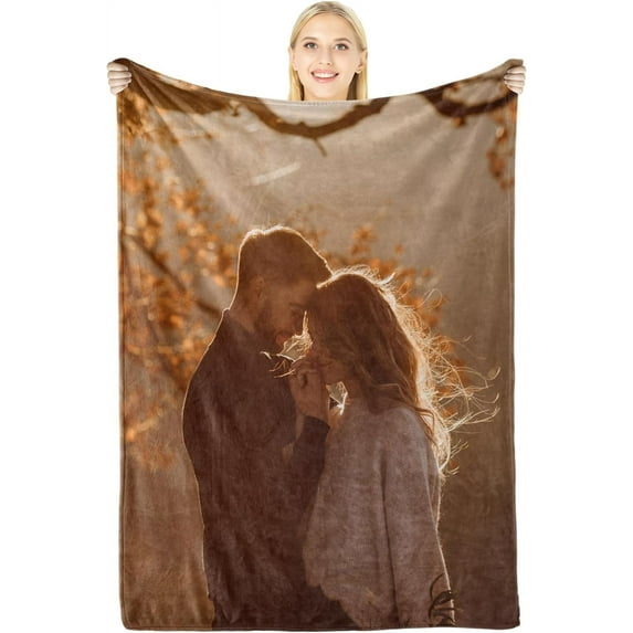 Dad Birthday Gifts, Personalized Blanket with Photo and Text, Personalized Gifts for Father's Day, Valentine's Day Gifts for Dad, Father Birthday Gifts, Daddy Gifts