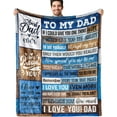 thumbnail image 1 of Dad Birthday Gifts for Dad from Daughter Son Best Dad Ever Gifts Soft Throw Blanket for Bedding Sofa (Dad Gifts, 60 x 80 Inch), 1 of 6