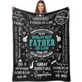 thumbnail image 1 of Dad Blanket 60"x50" – Fathers Day Christmas Birthday Gifts for Dad from Daughter Son Kids, Best Father Ever Gift Ideas, Daddy/Father Gifts, 1 of 6
