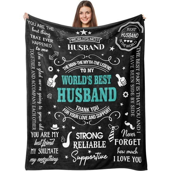 Dad Blanket 60"x50" – Fathers Day Christmas Birthday Gifts for Dad from Daughter Son Kids, Best Father Ever Gift Ideas, Daddy/Father Gifts