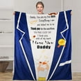 thumbnail image 1 of to My Dad Blanket Best Dad Ever Throw Blanket Birthday Gift for Dad Papa Blanket, Blanket from Son/Daughter, Super Soft Flannel Throw Blankets for Dad, 1 of 6