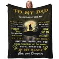 thumbnail image 1 of to My Dad Blanket Birthday Gifts for Dad from Son Father Dad Blanket Idea Gift for Father's Day Valentines Christmas for Daddy Husband Men Him Lightweight Gifts Idea 60" x 50", 1 of 5