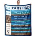 thumbnail image 1 of Dad Blanket, Christmas Blanket for Dad, Gifts for Dad from Daughter Son, Best Dad Gifts, Gifts for Dad Who Wants Nothing, Best Gifts for Elderly Dad Blanket 50x60, Father Valentines Gifts for Dad, 1 of 6