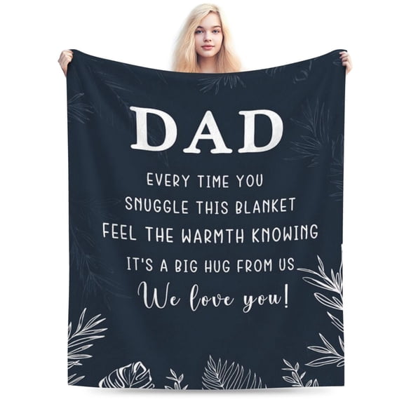 Dad Blanket - Dad Gifts from Daughter Son - Fathers Day Birthday Gifts for Dads - Best Dads Ever Gift Ideas 50x40