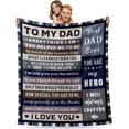 thumbnail image 1 of Dad Blanket from Daughter Son, Dad Throw Blankets, Dad Gifts for Christmas, Dad Birthday Gifts from Kid, New Dad Gifts for Men, Dad Blankets from Wife, Valentines Gifts for Him, Fathers Day 60x80, 1 of 6