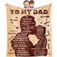 thumbnail image 1 of Dad Blanket for Dad from Son - to My Dad 50\u201d X 60\u201d Soft Throw Blanket - Christmas Birthday Present for Dad Who Has Everything, 1 of 6