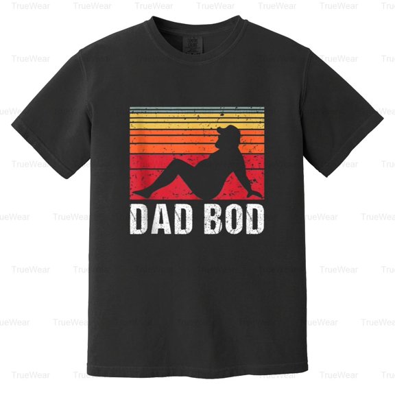 Dad Bod, Beer Drinking, Retro, Best Dad, Fathers Day, Funny, Six Pack Comfort Color T-Shirt Unisex, up to 4XL