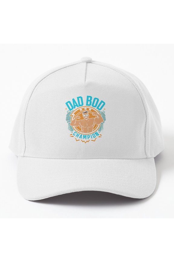 Dad Bod Champion Baseball Hat, Father's Day Family Achievement Wordplay Design, Classic Cap