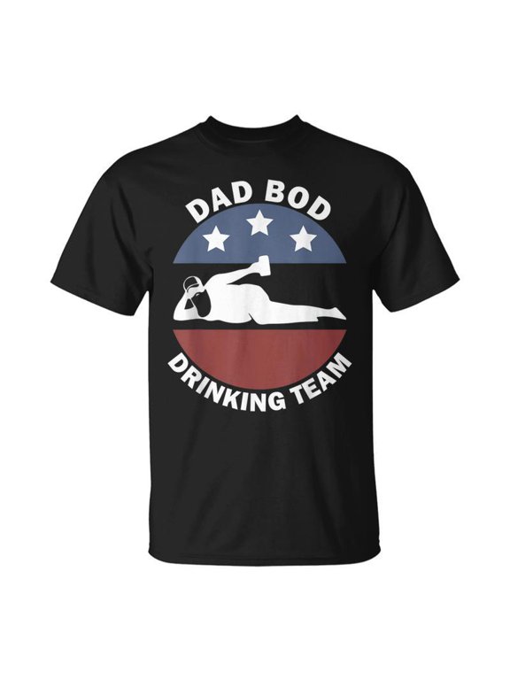 Dad Bod Drinking Team American Us Flag Fathers Day TShirt