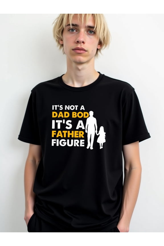 Dad Bod Father Figure T-Shirt men's Crew neck T-shirts black top elegantly Spring and summer outdoor loungewear Fashion Unisex Shirt Graphic tshirts