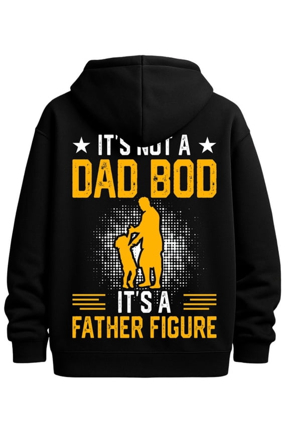 Dad Bod Father sweatshirt funny humor men's polyester black Warm, suitable for casual wear, perfect for outdoor activities streetwear work Vintage Unisex Shirt Printed tshirts