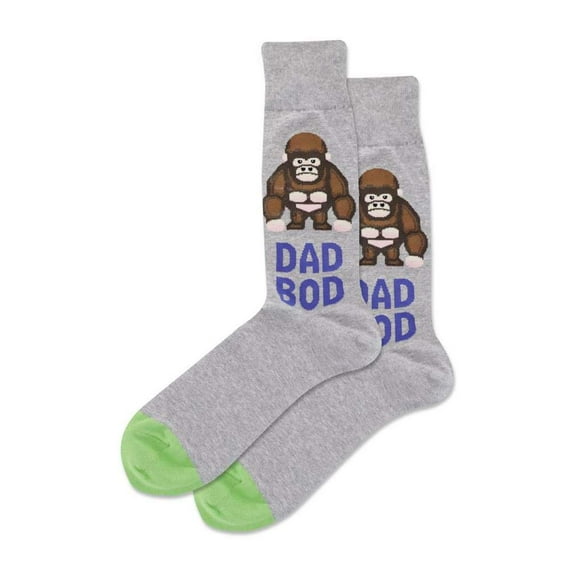Dad Bod Grey Heather Mens Crew Socks