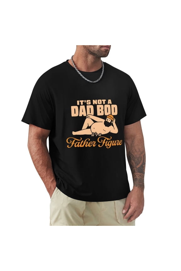 Dad Bod Men's HD Print Classic Short Sleeve T-Shirts Black S