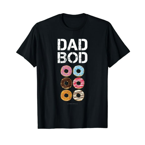 Dad Bod TShirt. Funny Donut Six Pack Daddy Gym Gift T Shirts