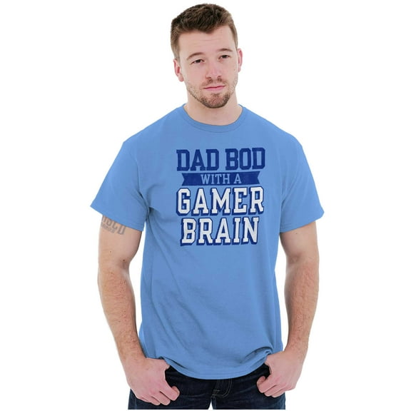 Dad Bod Video Gamer Brain Geek Nerd Men's Graphic T Shirt Tees Brisco Brands L