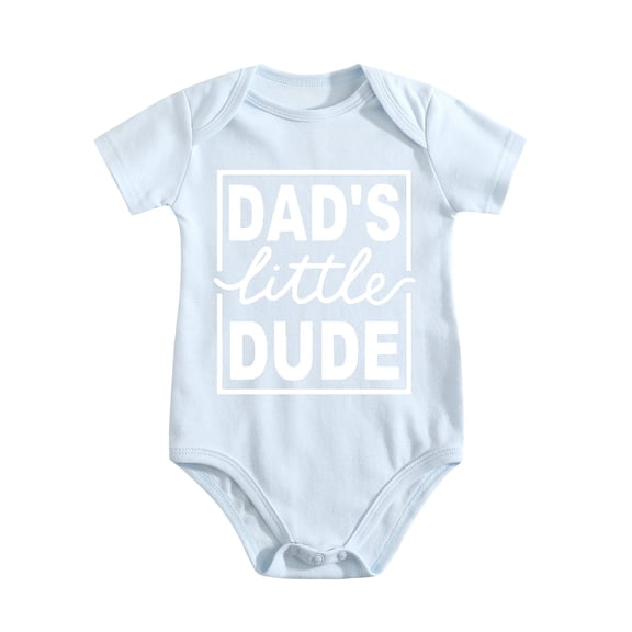 Dad Bodysuit Daddy Newborn Daddys Girls Boy Baby Clothes Unisex I Love Daddy Infant Baby Blue-style 3-6M