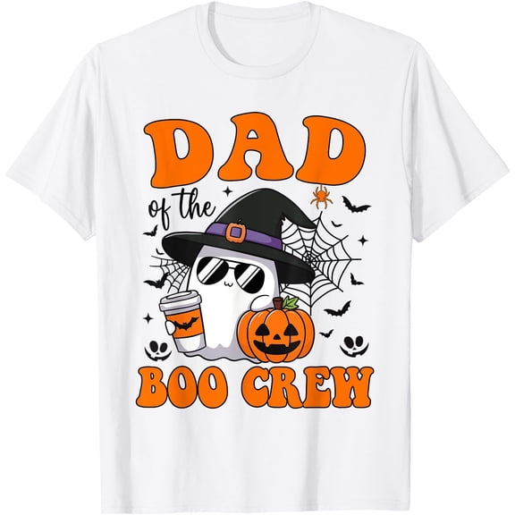 Dad Boo Crew Groovy Ghost Unisex S-5XL T-Shirt