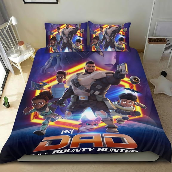 My Dad the Bounty Hunter-themed Bed Sheet Set Three Piece Set Comfortable And Skin Friendly Unique Design Home Decor Gifts For Family Friends fans36x75Inches90cm*190cm