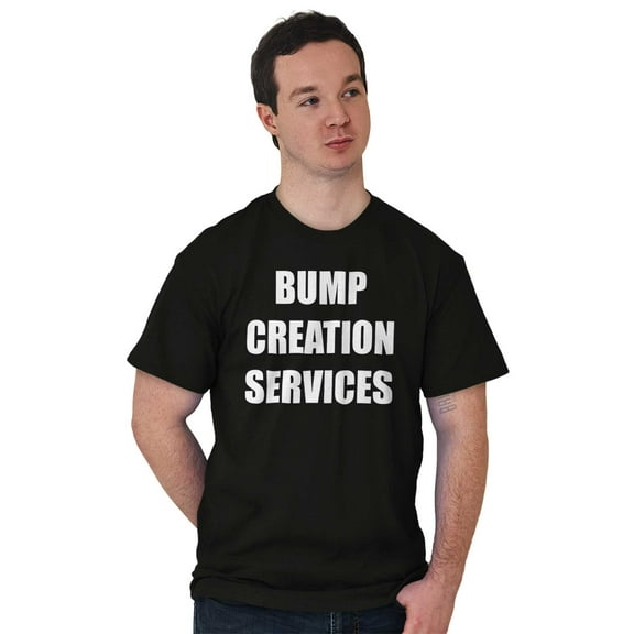 Dad Bump Creation Baby Announcement Men's Big & Tall Crewneck Graphic Tee Brisco Brands 2X