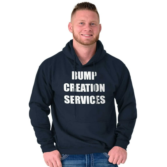Dad Bump Creation Baby Announcement Men's Big & Tall Graphic Hoodie Brisco Brands 5X
