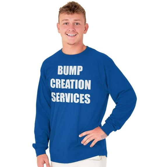 Dad Bump Creation Baby Announcement Men's Long Sleeve Tee T Shirt Brisco Brands L