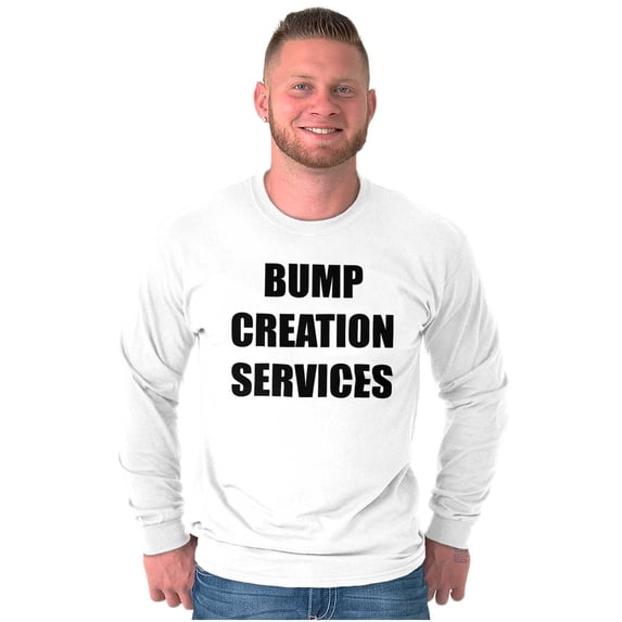 Dad Bump Creation Baby Announcement Men's Long Sleeve Tee T Shirt Brisco Brands M