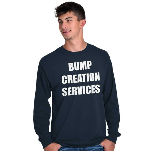 Dad Bump Creation Baby Announcement Men's Long Sleeve Tee T Shirt Brisco Brands X