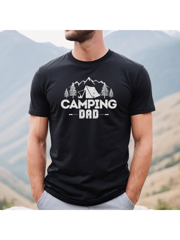 Dad Camping Dad Camp Cool Camp Dad Fun Camping Dad Gift Tent Camping Father T-shirt