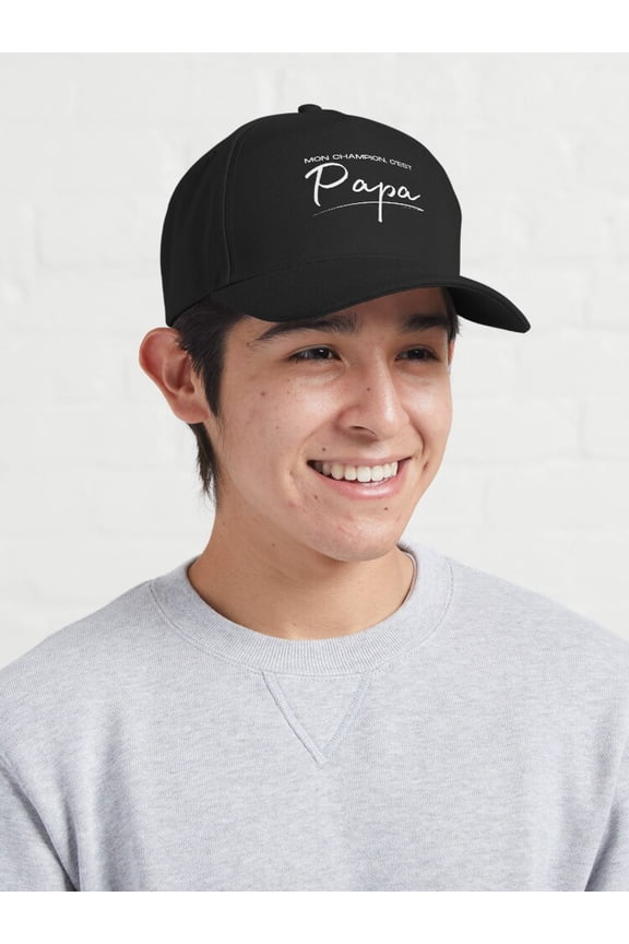Dad Champion Baseball Cap, Christmas Birthday Family Achievement Gift Design, Classic Hat