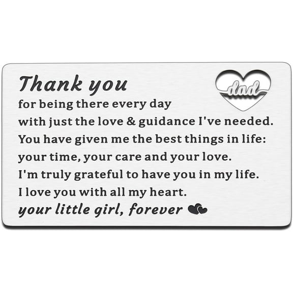 Dad Christmas Gifts for Dad from Daughter Father's Day Gifts for Dad Birthday Gifts from Daughter to My Dad Wallet Card Insert for Dad Stocking Stuffers Daddy I Love You Bonus Dad Valentines Day Gifts